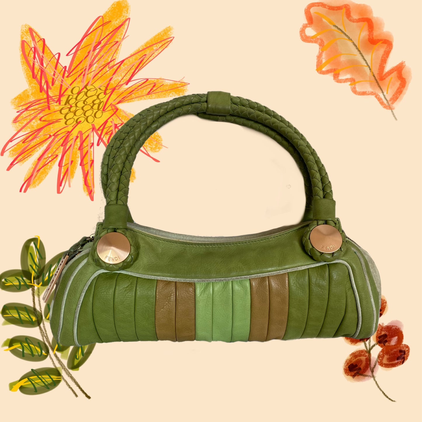 Fendi Radio Shoulder Bag Green 2010