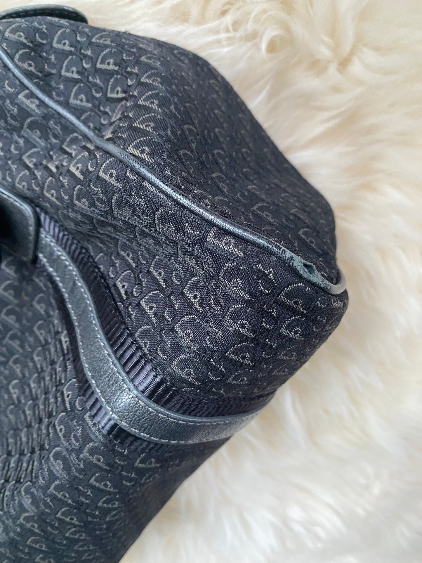 Dior Monogram Oblique Canvas Buckle Shoulderbag Black