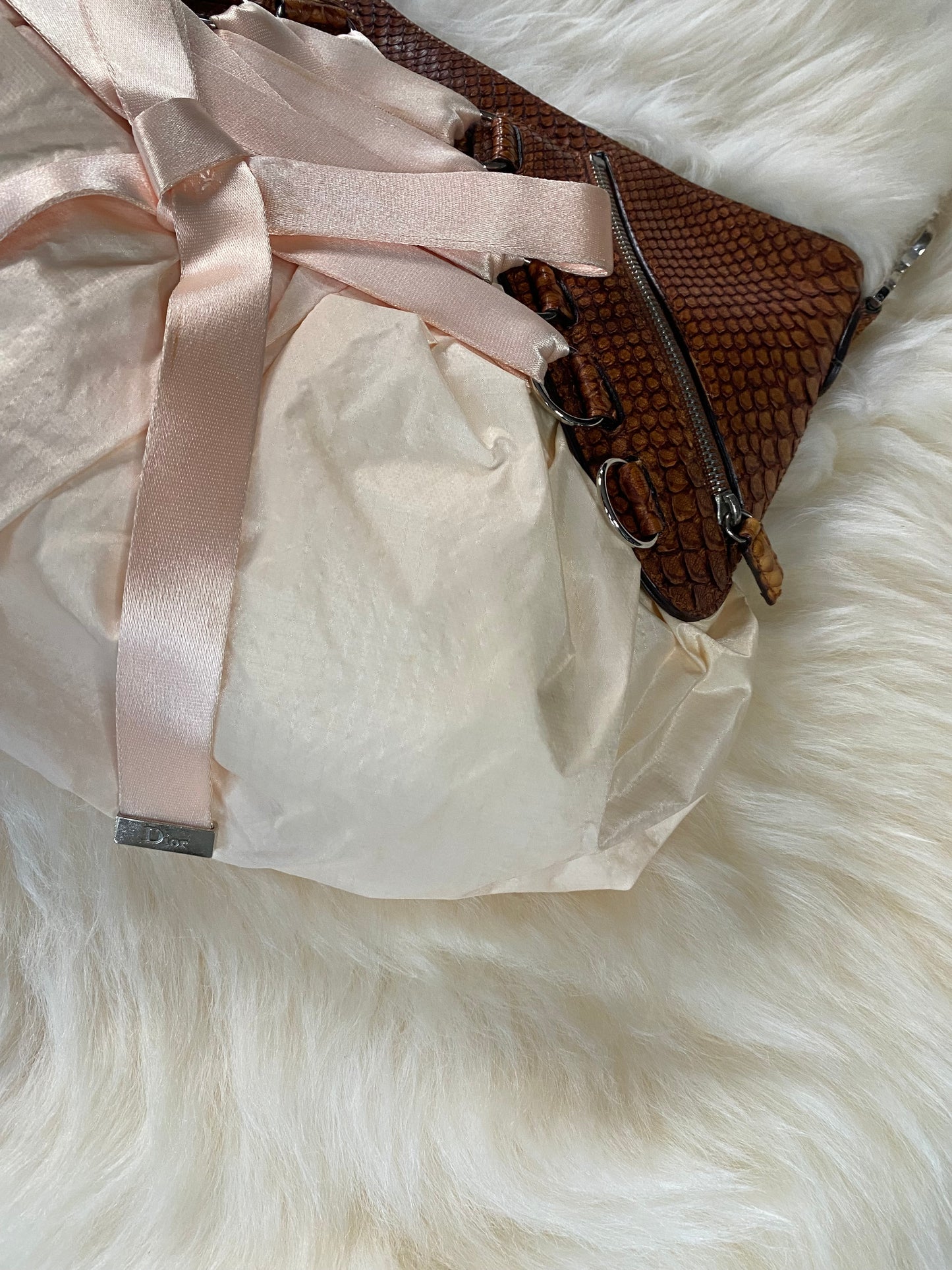 Dior Python Ballet Corset Hobo Bag Pink