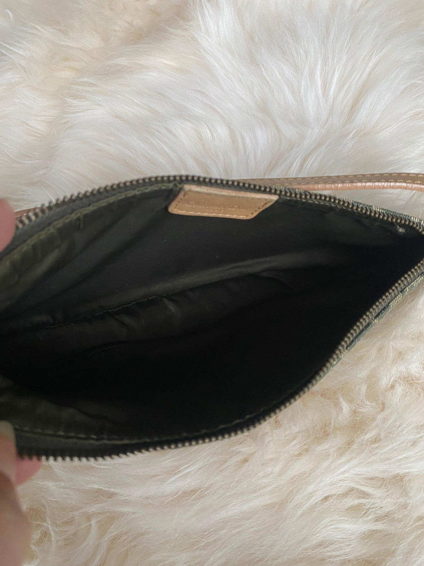 Dior Monogram Trotter Mini Saddle Bag/ Pochette Green