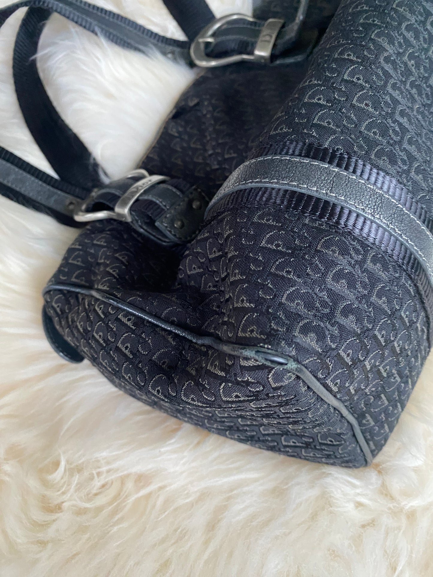 Dior Monogram Oblique Canvas Buckle Shoulderbag Black