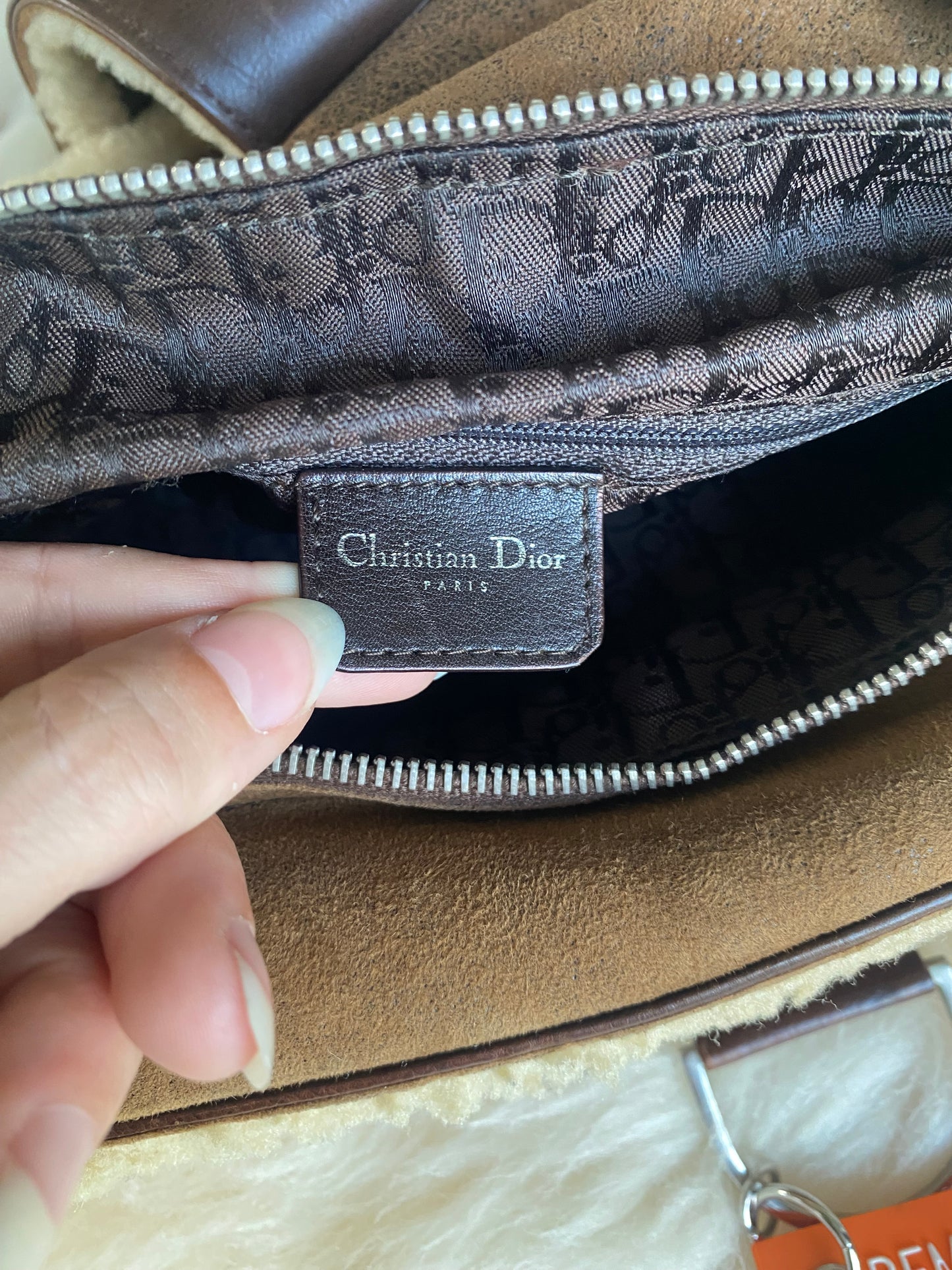 Dior Flight Shearling Bag