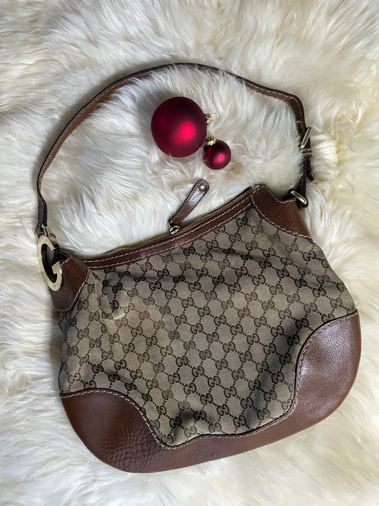 Gucci GG Canvas Shoulder Bag Brown