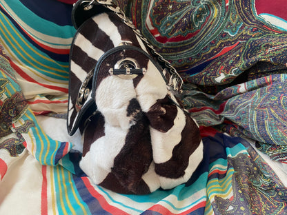 Christian Dior Pony Hair Zebra Jazz Club Satchel 2008