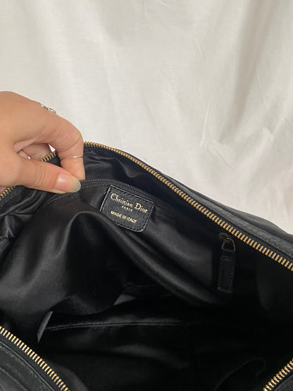 Christian Dior Gypsy Ruffled Shoulder Bag Black